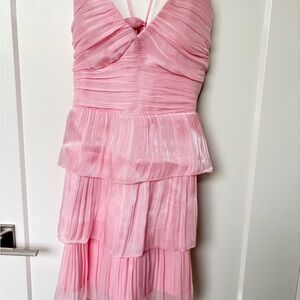 Lulus  Pink Tiered Party Dress NWT